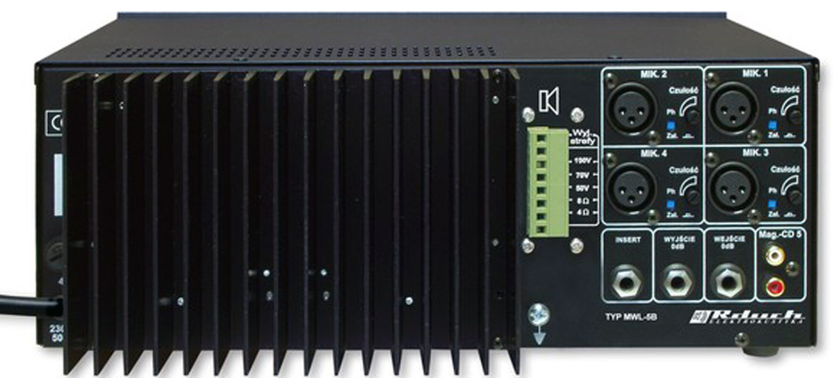 Zosilňovač MWL-5E, 200W Zosilňovač MWL-5E, 200W