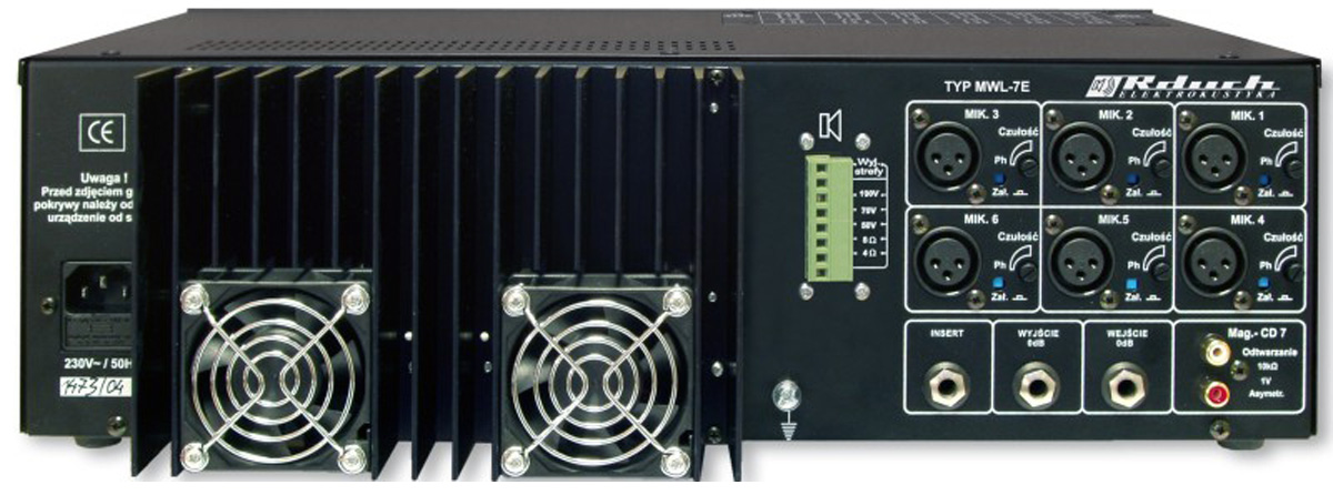 Zosilňovač MWL-7E, 400W Zosilňovač MWL-7E, 400W