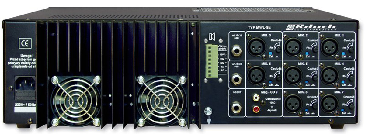 Zosilňovač MWL-7EC s kompresormi, 400W Zosilňovač MWL-7EC s kompresormi, 400W