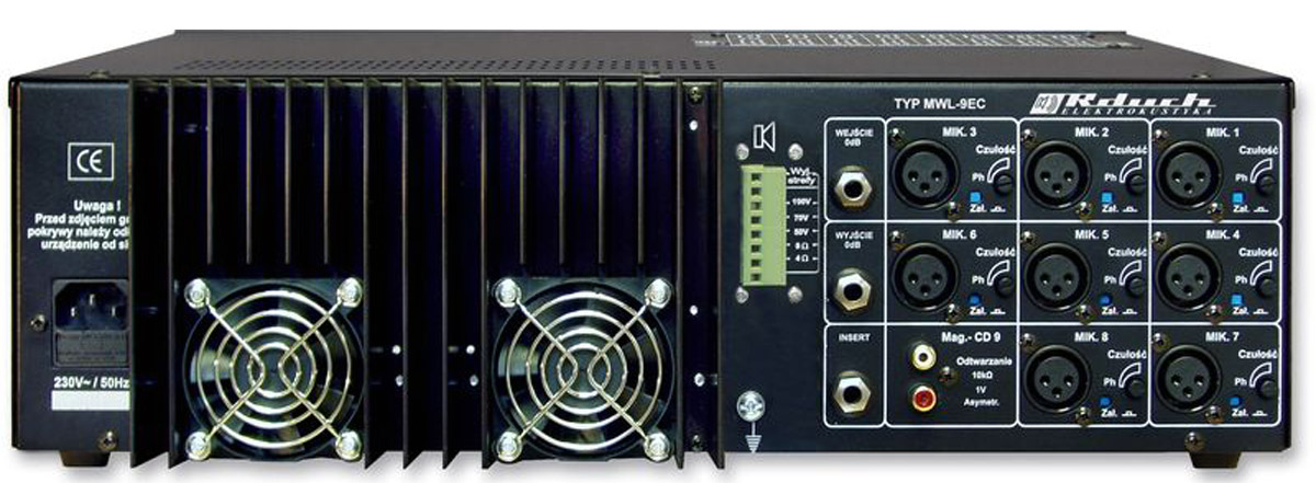 Zosilňovač MWL-9EC s kompresormi, 400W Zosilňovač MWL-9EC s kompresormi, 400W